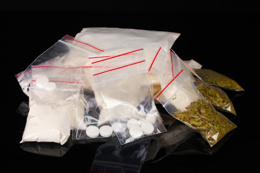 Cocaine and marijuana in packages